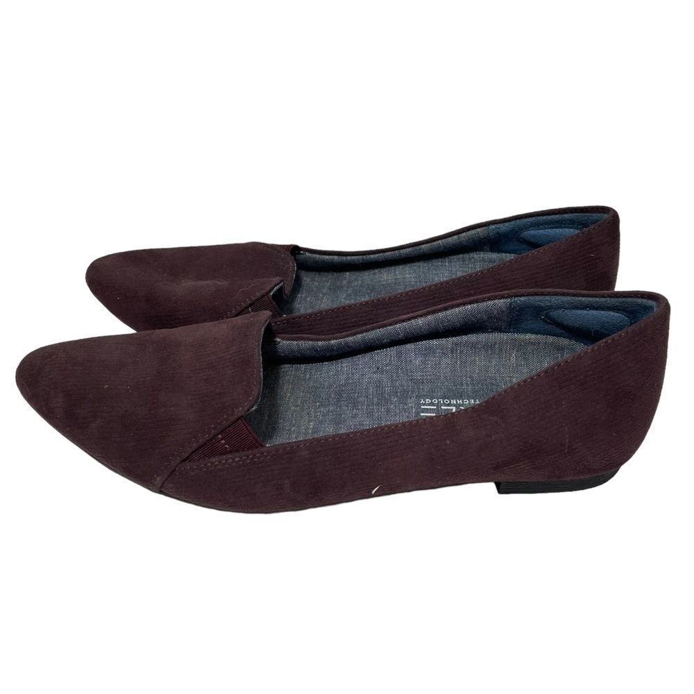 Dr. Scholl’s Burgundy Anti-Fatigue Pointed Toe Flats